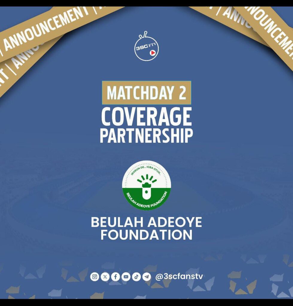 Beulah Adeoye Foundation Partners with 3SC Fans TV, Distributes 200 Match Tickets to Fans