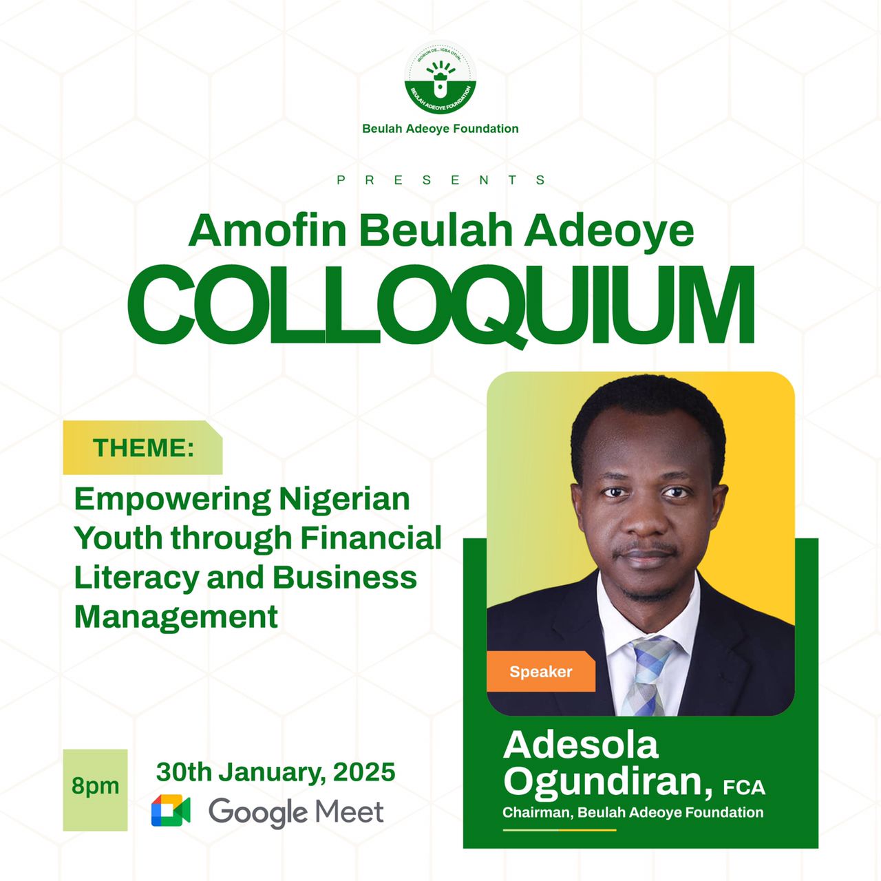 Beulah Adeoye Colloquium