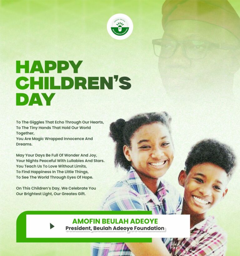 To the Children of Oyo State: A Message of Diligence, Learning, and Greatness || Amofin Beulah Adeoye 